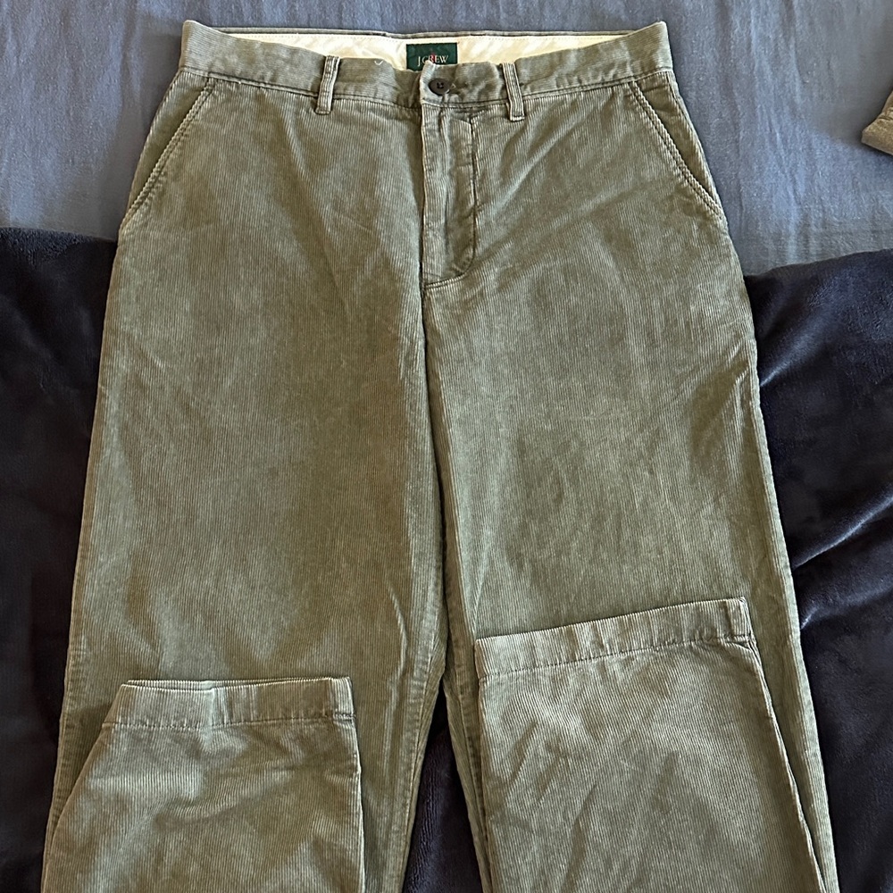 J. Crew Men's Green Corduroy Pants